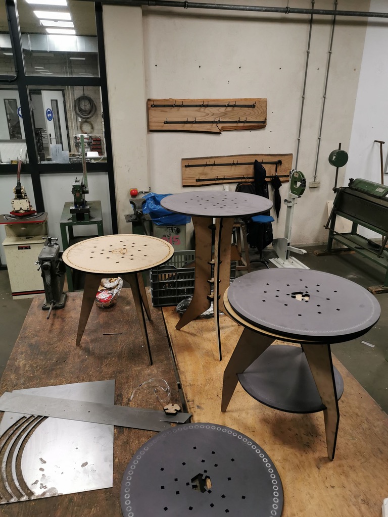 One Sheet-tafelprototypes in de werkplaats